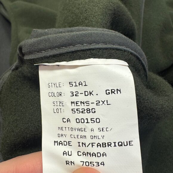 Orvis Wool Blend Zip Front Vest Men’s XXL Dark Green Canada Outdoor Gorpcore - Picture 6 of 8